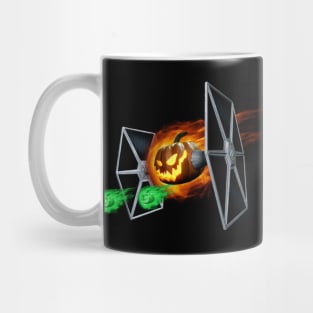 Tie Fighter Pumpkin Mug